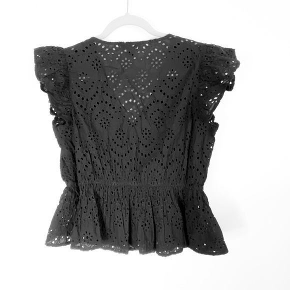 ❗️SALE❗️NWT | Express Embroidered Lace Peplum Top - Picture 3 of 3